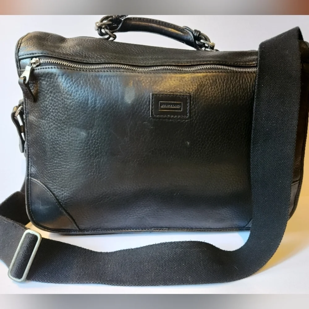 Vintage MULHOLLAND Black Leather Briefcase THE CHALICE 2007 - Picture 6 of 16